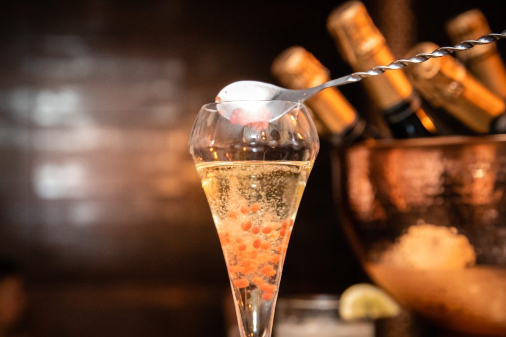Prosecco with caviar