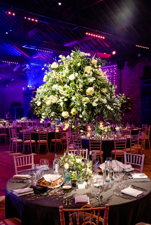 Centre Pieces wedding Kate & Sam The Porter Tun