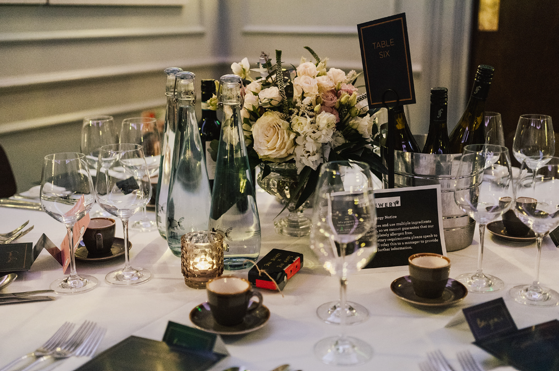 Sara & Paul's Wedding - Pasteur Room tables