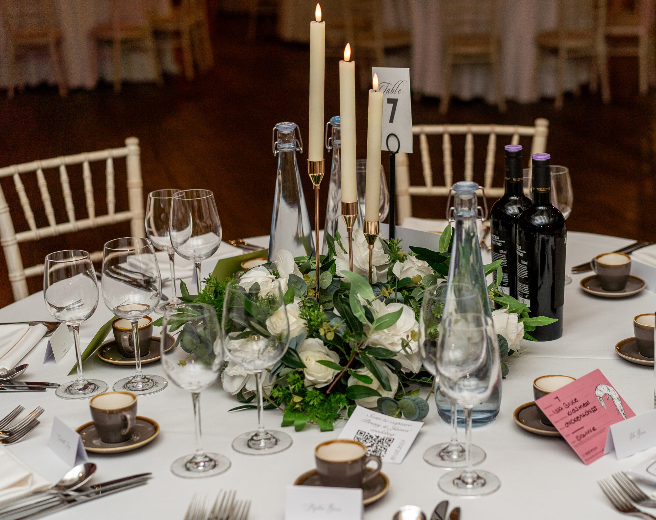 Penny & James' Wedding - Table Setup