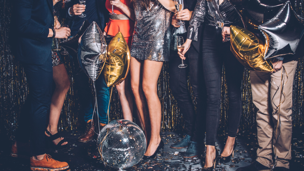 Christmas party outfits - stock image