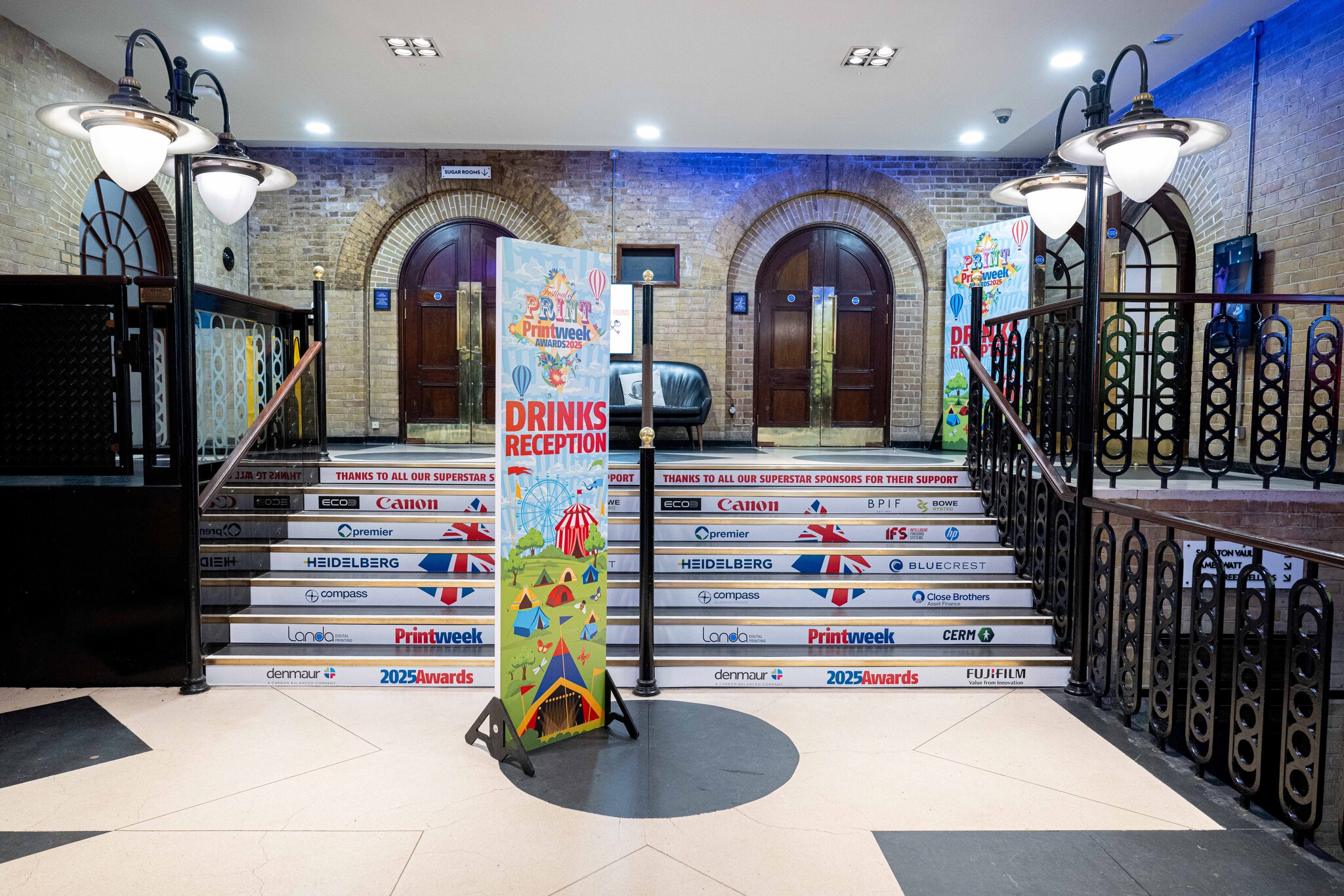 Branded Octagon Stairs for Print Week Awards 2025