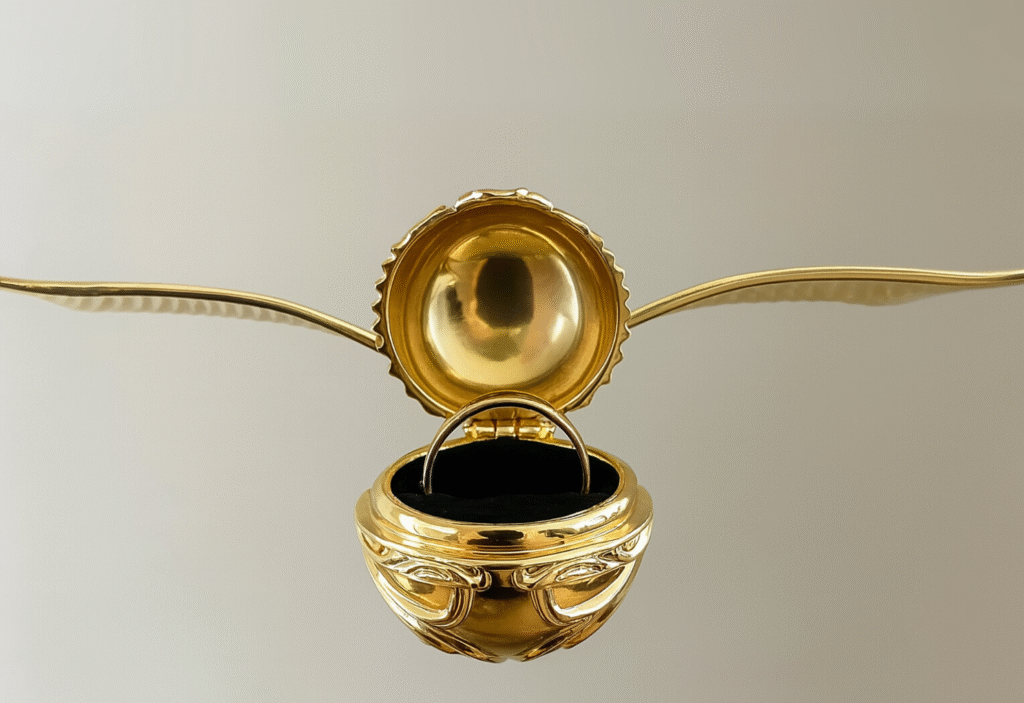 Harry Potter Golden Snitch Wedding Ring Box