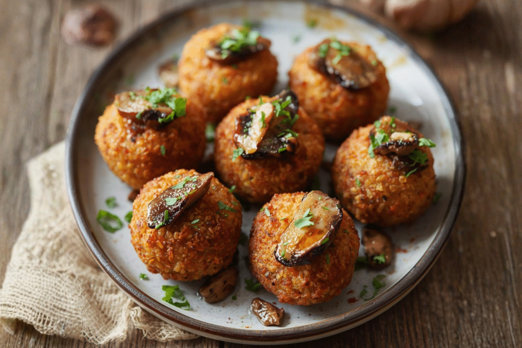Black Garlic & Mushroom Arancini