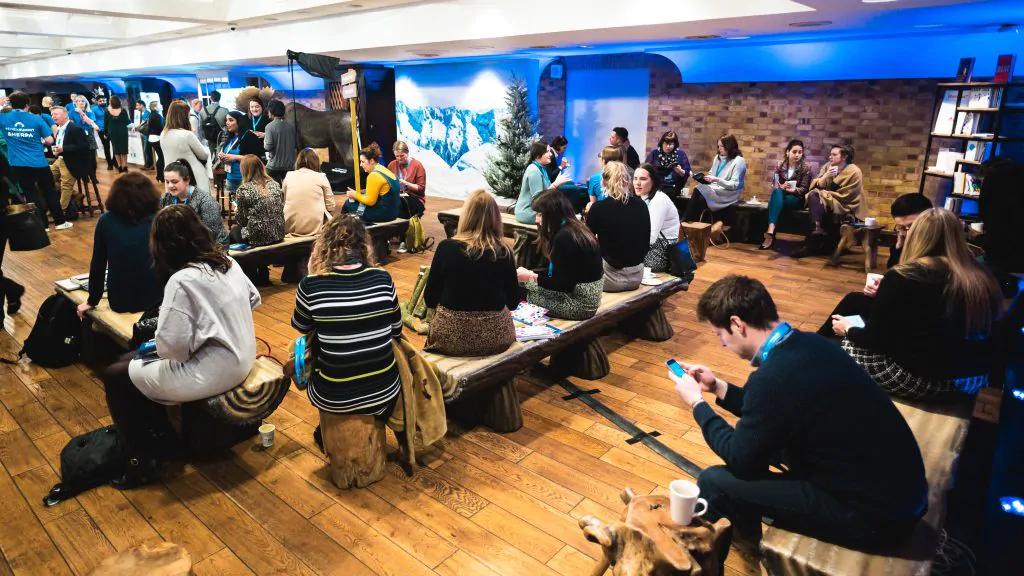 people sitting at a conference in The Brewery