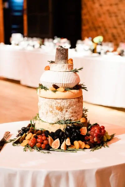 Kaiyil & Priyesh Cheese Wedding Cake