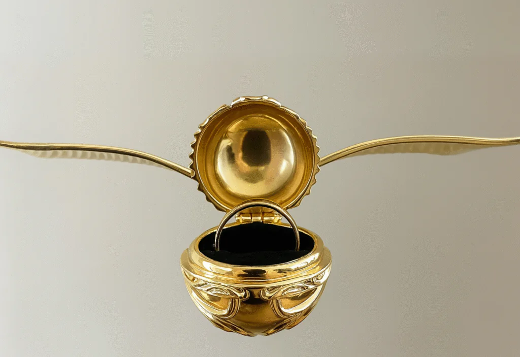 Harry Potter Golden Snitch Wedding Ring Box