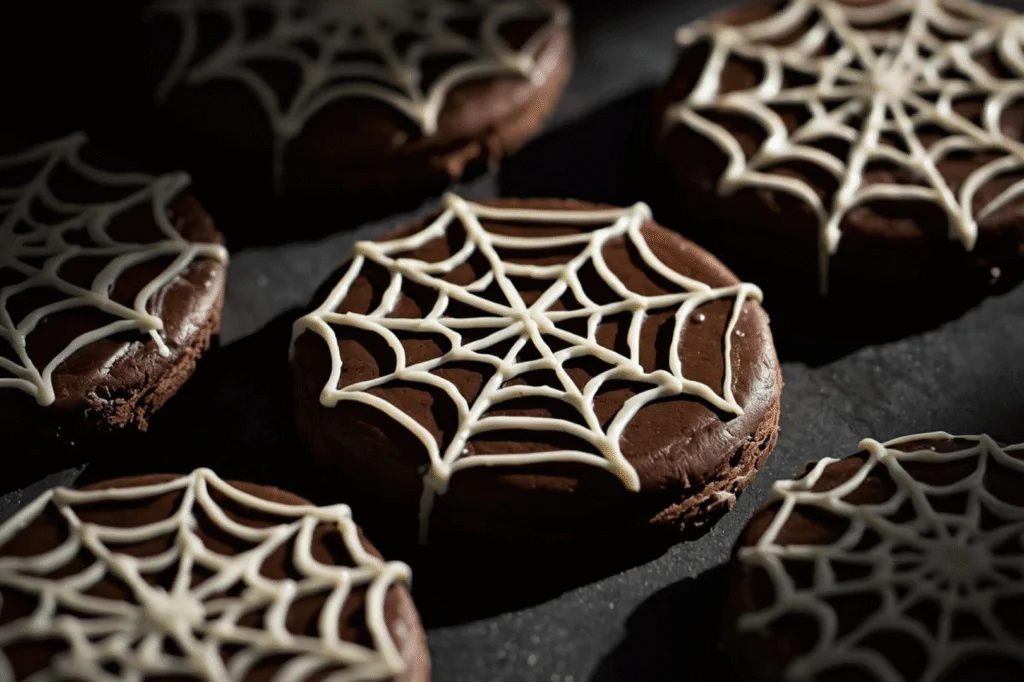 Chocolate Cobweb Biscuits