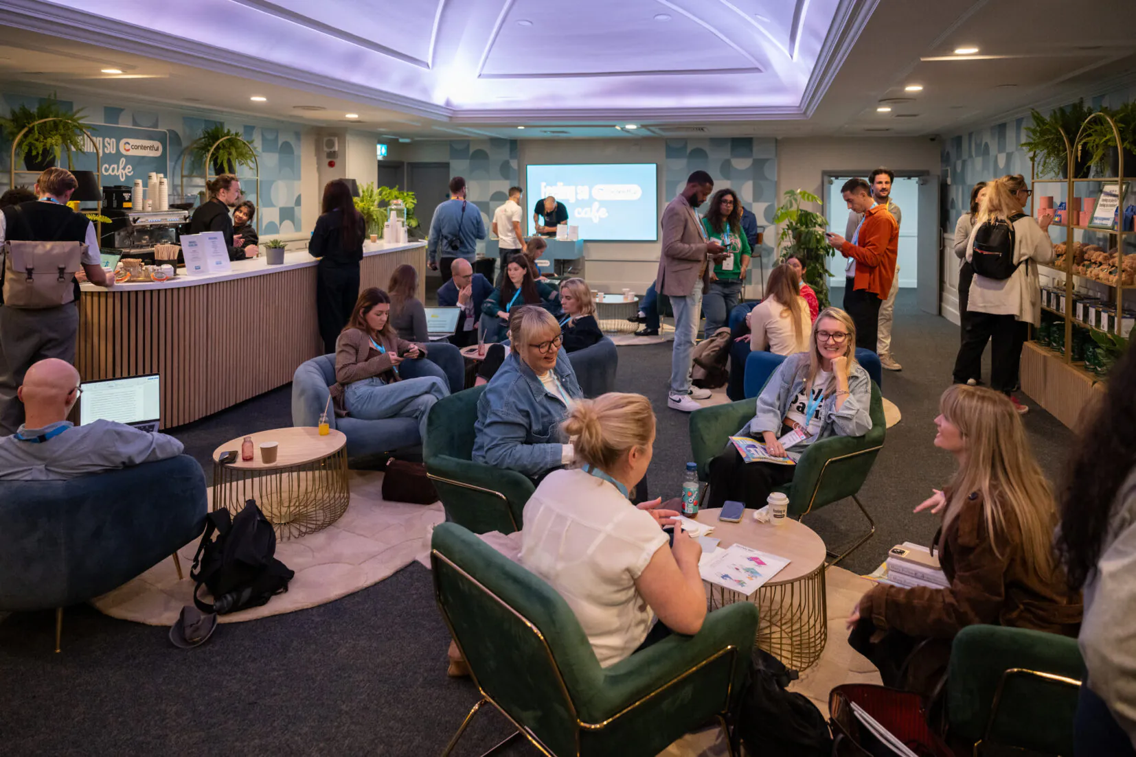 Contentful Cafe in the James Watt, FOM 2025